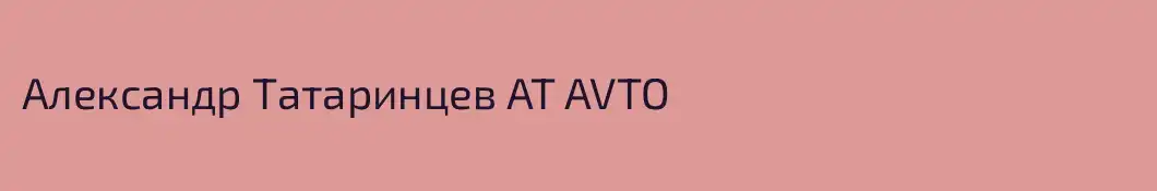 Александр Татаринцев AT AVTO